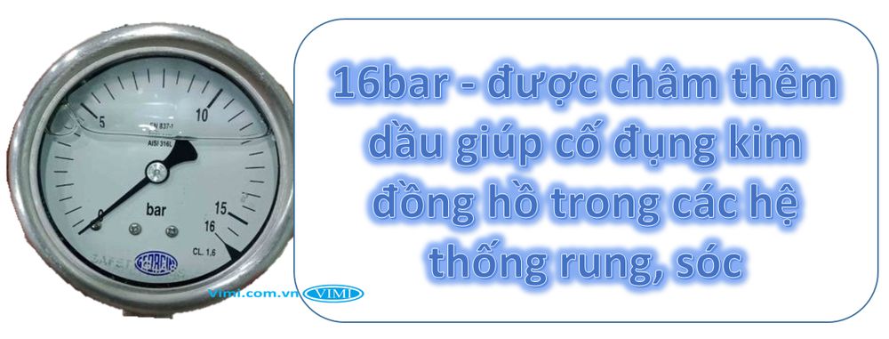 Đồng hồ áp suất Georgin 0~16bar Đồng hồ áp suất Georgin 0~16bar 2