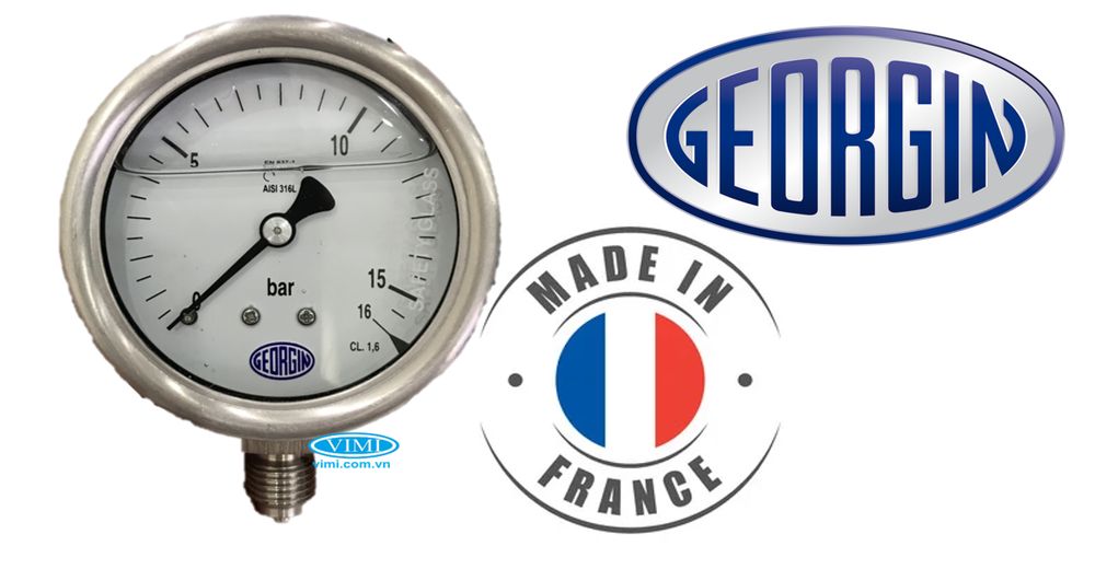 Đồng hồ áp suất Georgin 0~16bar Đồng hồ áp suất Georgin 0~16bar 1
