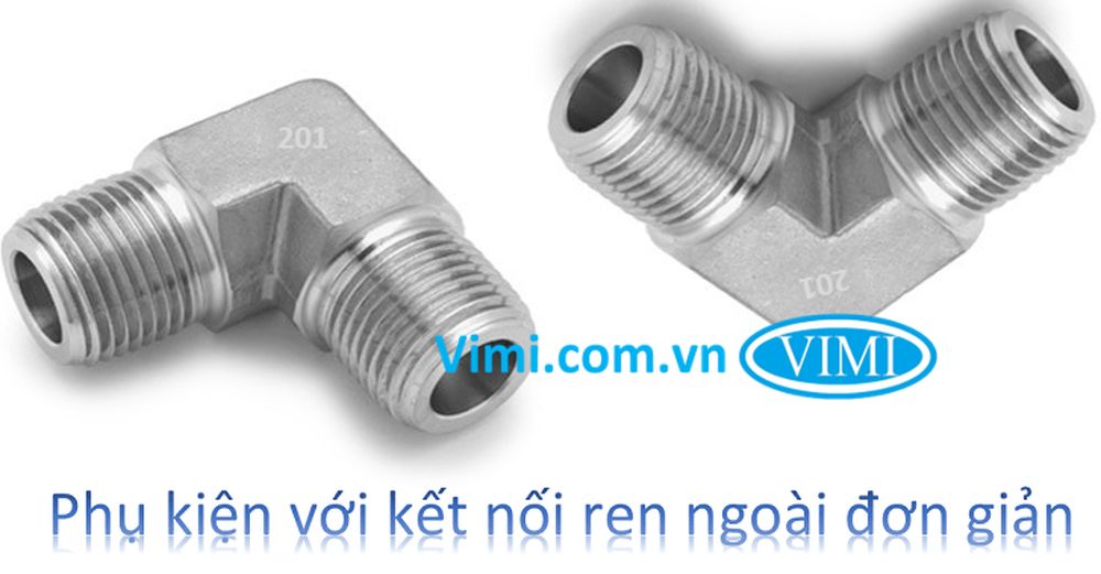 Góc - cút giảm ren ngoài inox 201