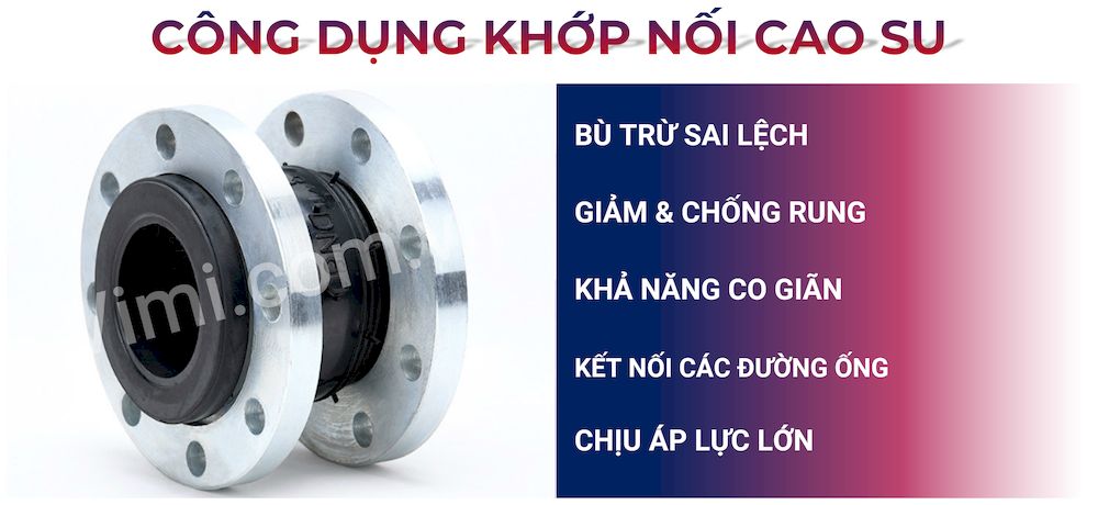 Công dụng của khớp nối cao su