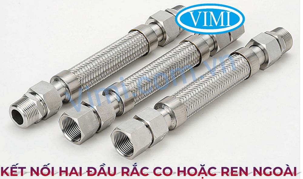Khớp nối chống rung inox là gì Kết nối hai đầu rắc co hoặc ren ngoài