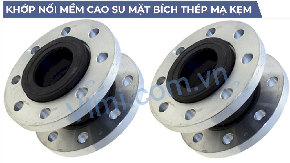 Khớp nối mềm cao su mặt bích thép mạ kẽm