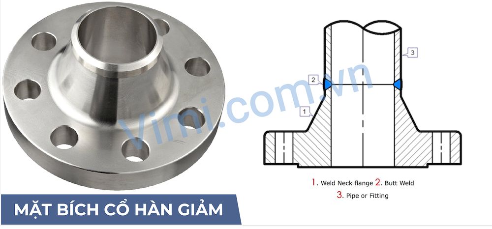 Mặt bích cổ hàn giảm