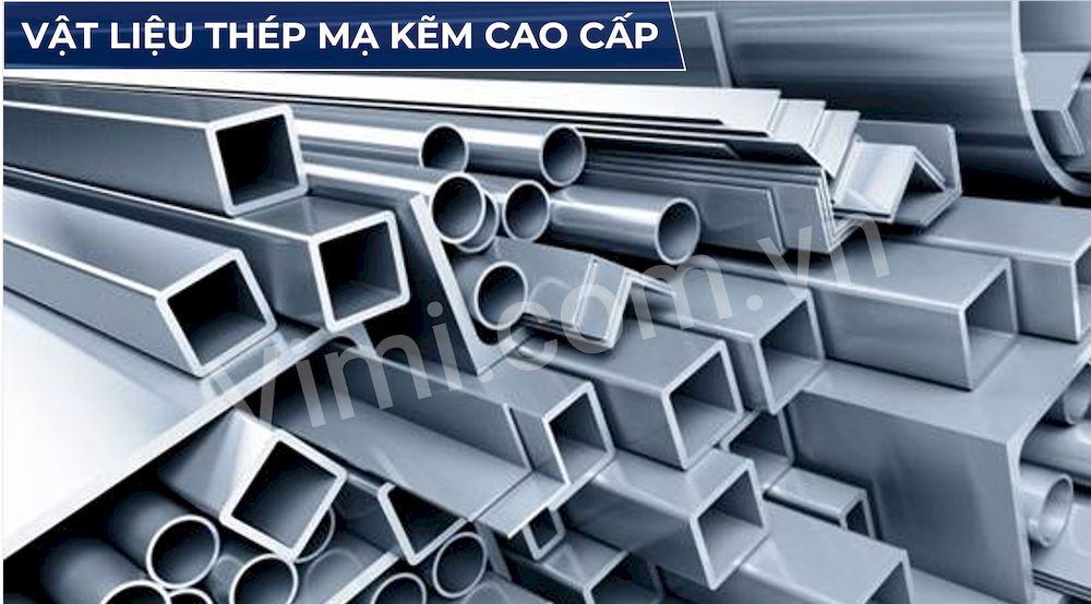 Cấu tạo từ vật liệu thép mạ kẽm