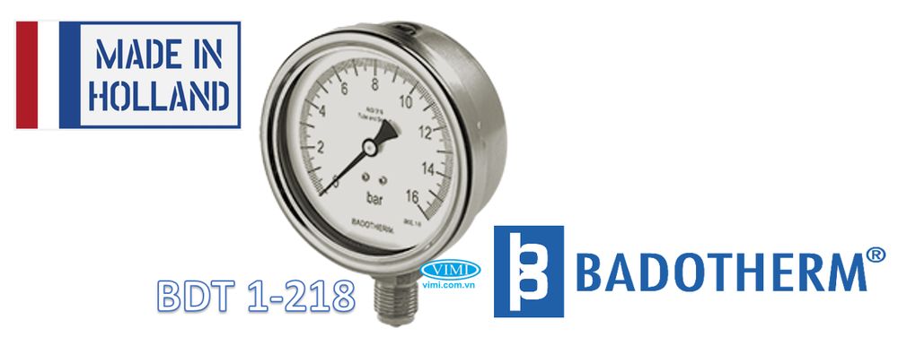 Đồng hồ áp suất Badotherm BDT1-218 Đồng hồ áp suất Badotherm BDT1-218 1