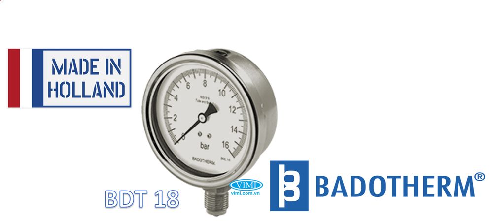 Đồng hồ áp suất Badotherm BDT18 Đồng hồ áp suất Badotherm BDT18 1