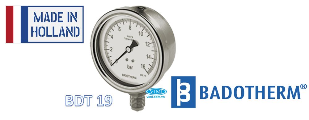 Đồng hồ áp suất Badotherm BDT19 Đồng hồ áp suất Badotherm BDT19 1