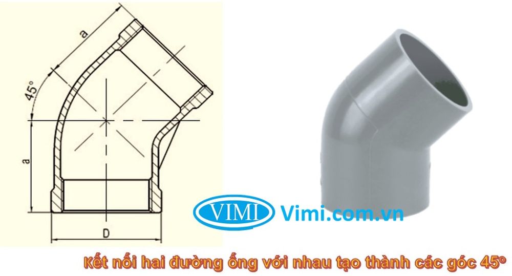 Chếch 45 độ PVC là gì