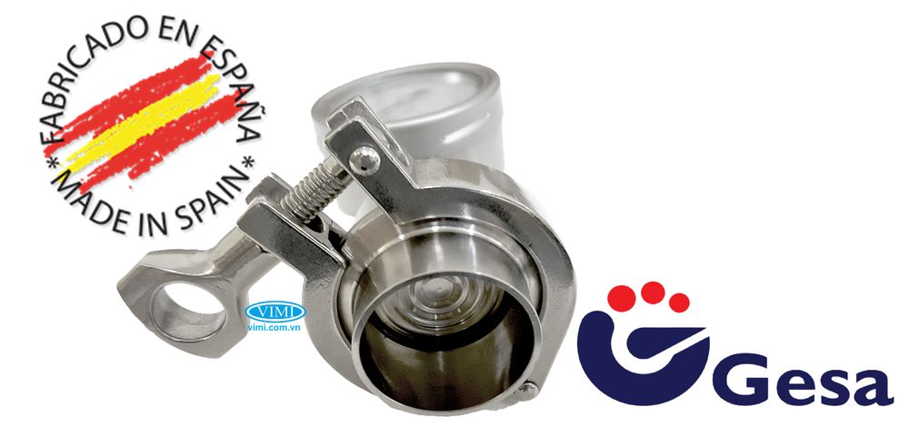 Đồng hồ áp suất Gesa màng Clamp - 1