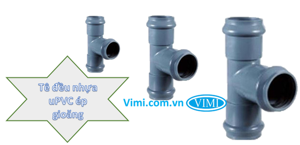 Tê đều nhựa uPVC ép gioăng 02