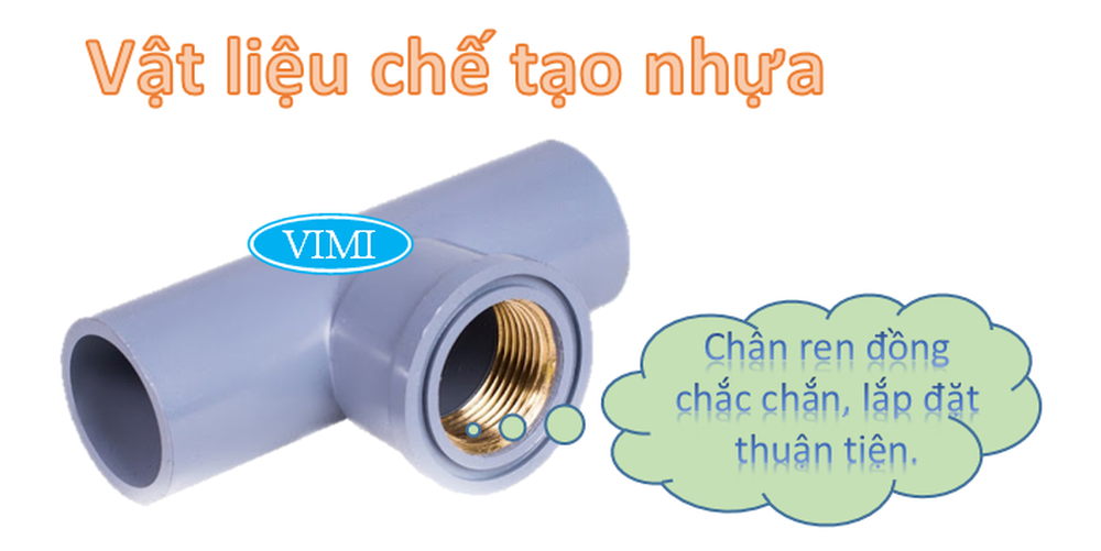 Tê nhựa uPVC ren trong đồng Tê nhựa uPVC ren trong đồng