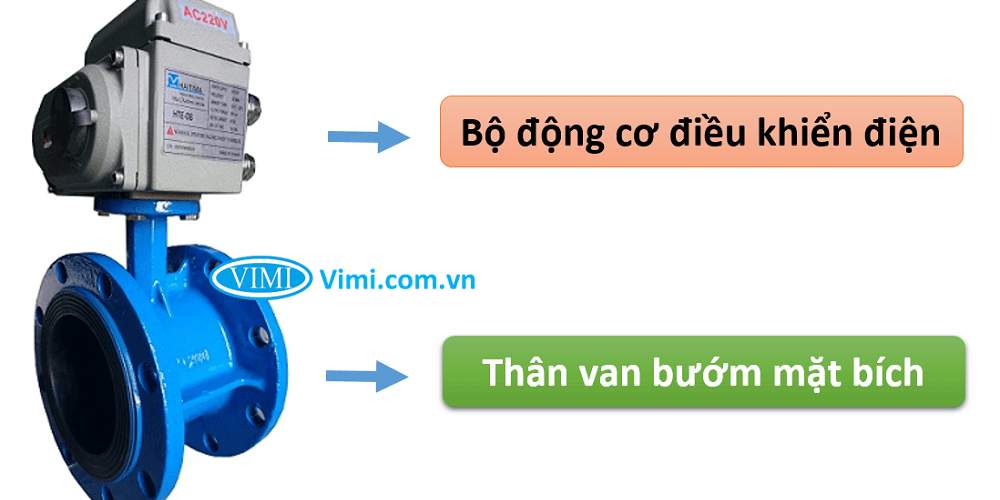 Van bướm điện mặt bích