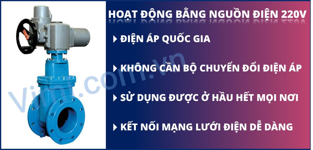 Hoạt động bằng nguồn điện 220V
