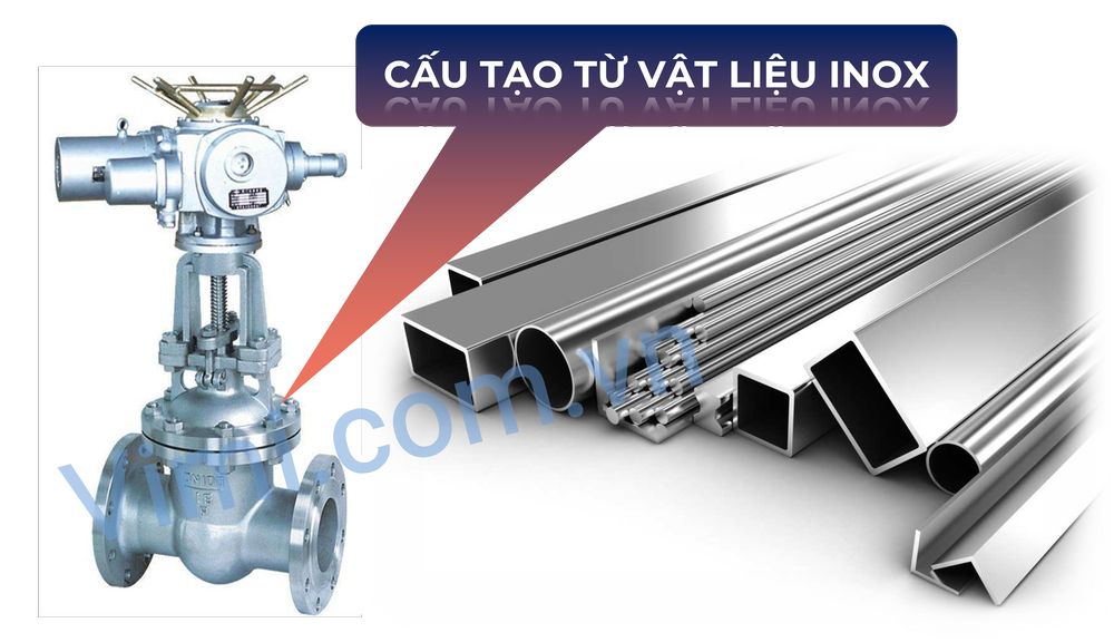 Van cổng inox điều khiển điện 380V tuyến tính sử dụng vật liệu inox cao cấp