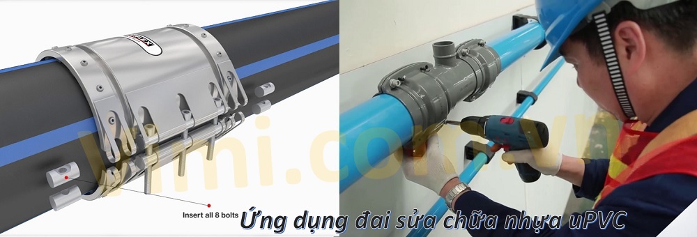 Ứng dụng đai sửa chữa uPVC