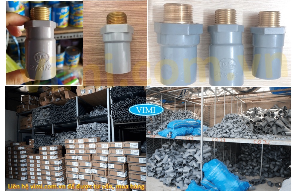 Nối nhựa uPVC ren ngoài đồng Nối nhựa uPVC ren ngoài đồng, sẵn hàng