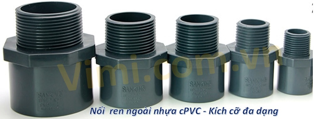 Nối ren ngoài nhựa cPVC Nối ren ngoài nhựa cPVC - Kích cỡ đa dạng