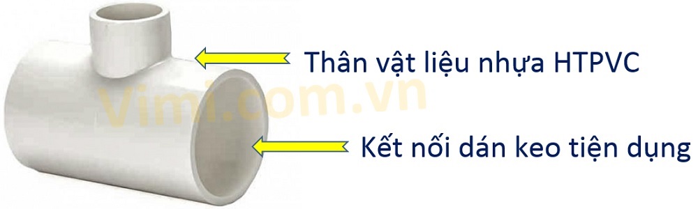 Tê giảm HTPVC dán keo