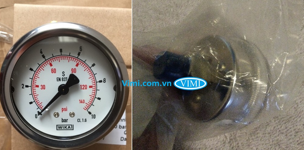 Wika 112.28 Đồng hồ áp suất Wika 112.28 - chân sau