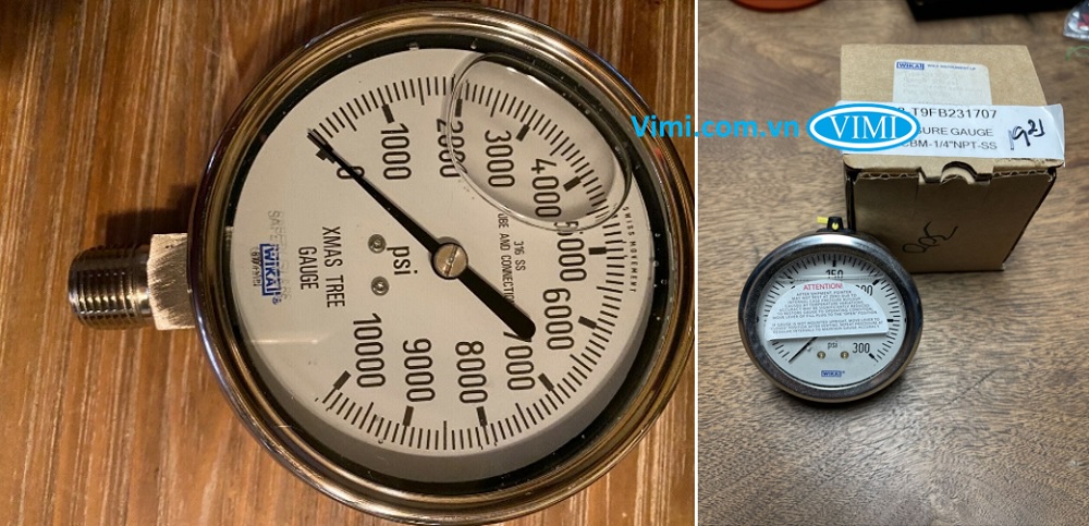 Wika 232.36 Đồng hồ áp suất Wika 232.36 - chân đứng, chân sau