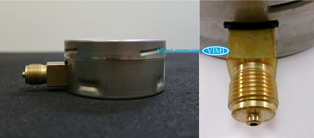 Đồng hồ áp suất Wika 610.20 - chân đồng