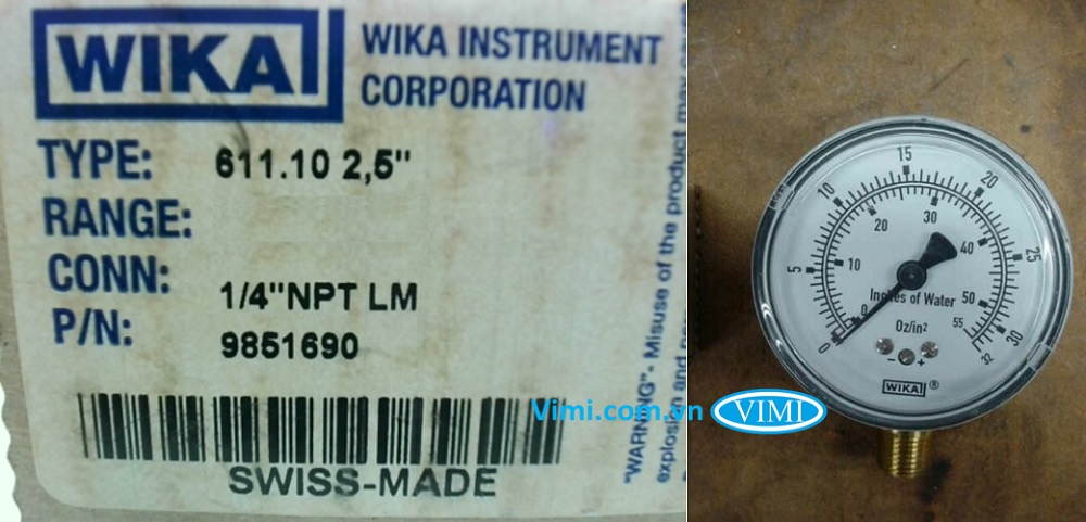 Wika 611.10 Đồng hồ áp suất Wika 611.10 - 3