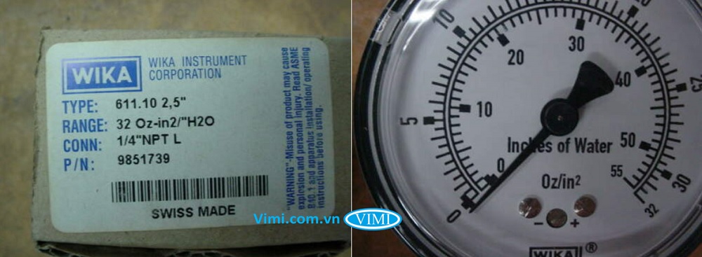 Wika 611.10 Đồng hồ áp suất Wika 611.10 - 1