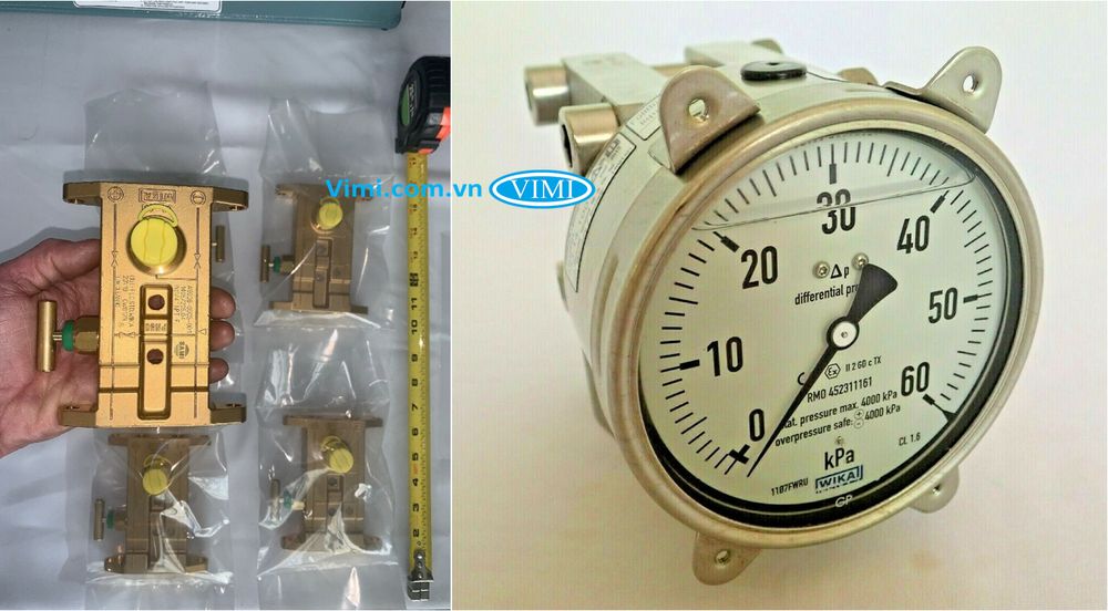 Đồng hồ áp suất Wika 712.15.100 - van đồng, áp kế full inox