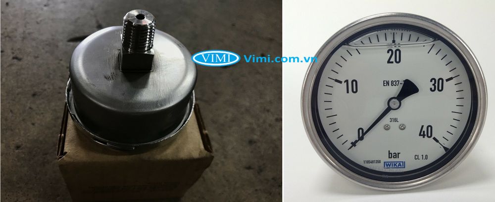 Đồng hồ áp suất Wika PG23CP - 0~40bar