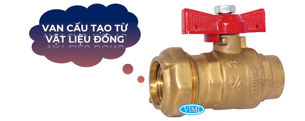 Van bi đồng liên hợp tay bướm ren trong Miha Van được cấu tạo từ vật liệu đồng cao cấp