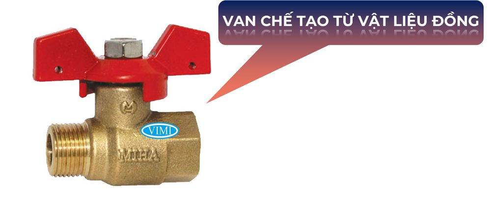 Van cấu tạo từ vật liệu đồng