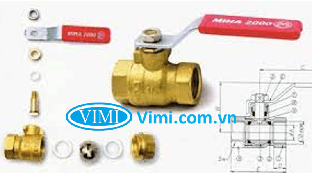 Van bi đồng ren trong tay gạt Miha 1