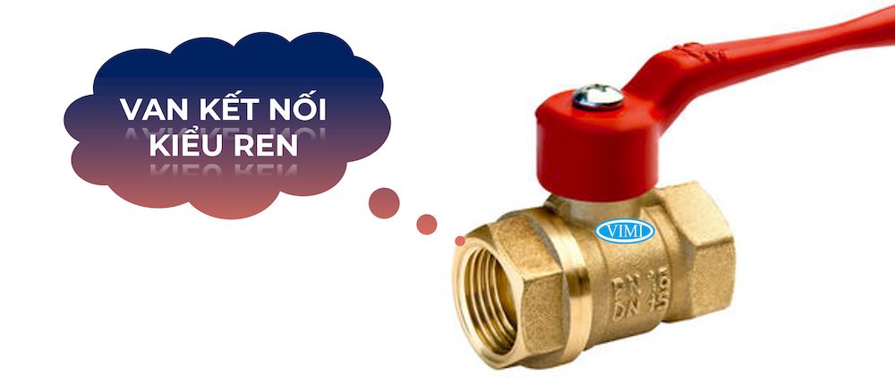 Van bi đồng tay gạt nhôm Miha kết nối kiểu ren