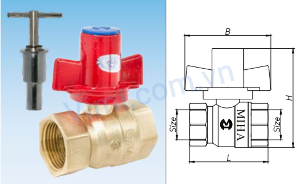 Van vận hành kiểu điều khiển tay khoá