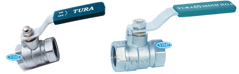 Van bi hợp kim tay gạt Tura PN10 Van vận hành kiểu tay gạt