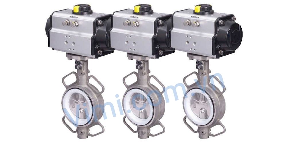 Pneumatic control stainless steel butterfly valve