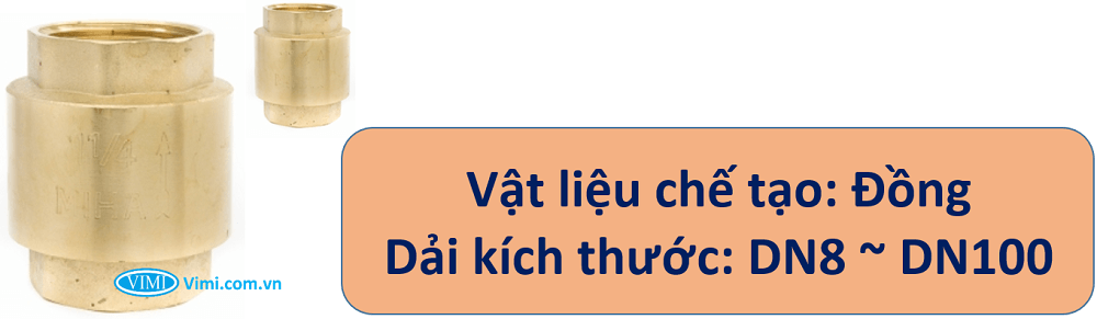 Van 1 chiều đồng lò xo PN12 van một chiều đồng lò xo PN12 2
