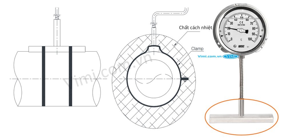 Đồng hồ nhiệt độ Wise T213 - 2