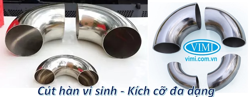 Cút hàn inox vi sinh 304 - kích cỡ đa dạng