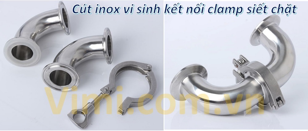 Cút vi sinh 2 đầu clamp inox 304 Công dụng cút vi sinh 2 đầu clamp inox 304