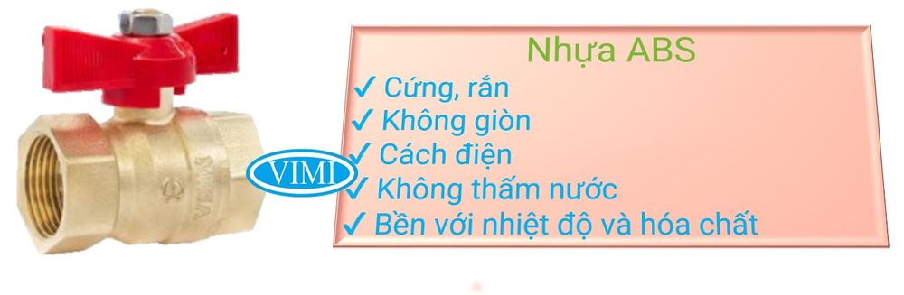 Van bi đồng tay bướm ABS Miha Van bi đồng tay bướm abs minh hoa 02