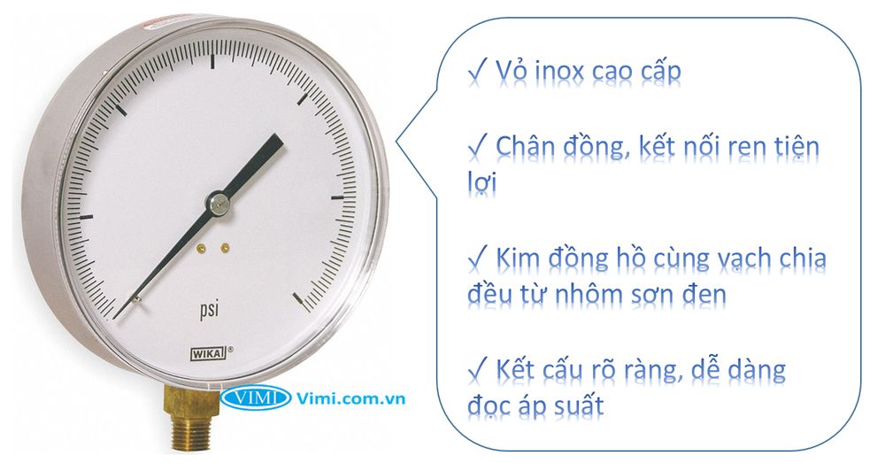 Đồng hồ áp suất đồng Wika 111.25 - 2
