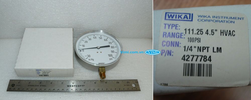 Đồng hồ áp suất đồng Wika 111.25 - 5