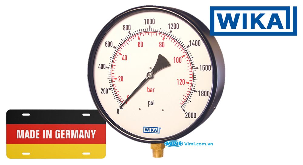 Đồng hồ áp suất đồng Wika 231.11 - 1