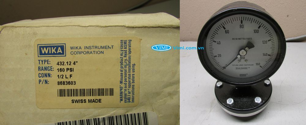Đồng hồ áp suất Wika 423.12 - 13