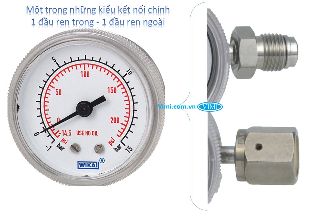 Đồng hồ áp suất đồng Wika 432.25 - 2