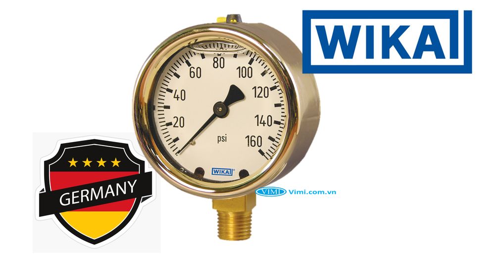 Đồng hồ áp suất đồng Wika 213.40 - 1