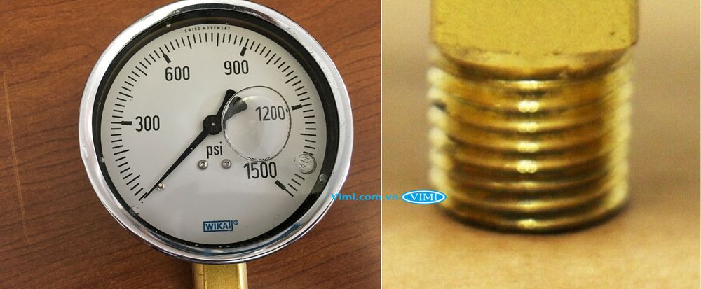 Đồng hồ áp suất đồng Wika 213.40 - 8