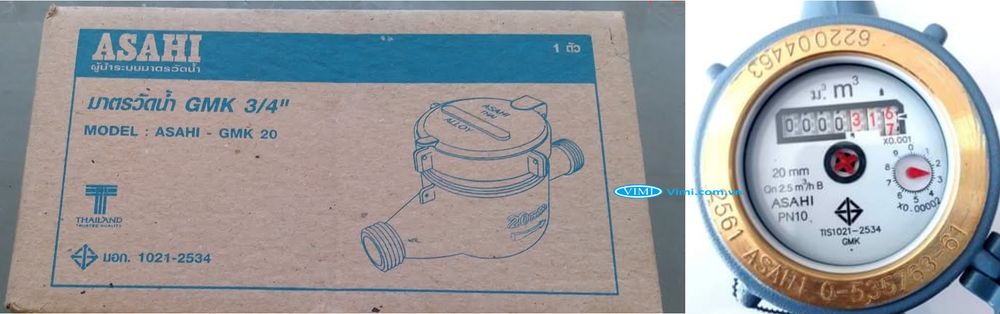 Đồng hồ nước Asahi GMK 20 - 8