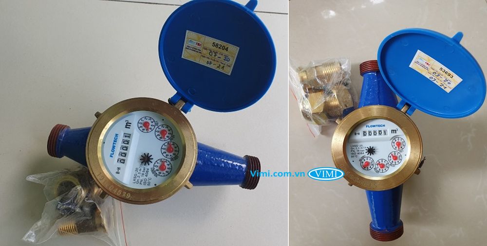 Đồng hồ nước Flowtech thân gang nối ren - 10